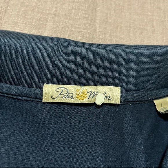 Early 2000s Peter Millar Navy Performance Polo Shirt Size Large luxury - Picture 5 of 8